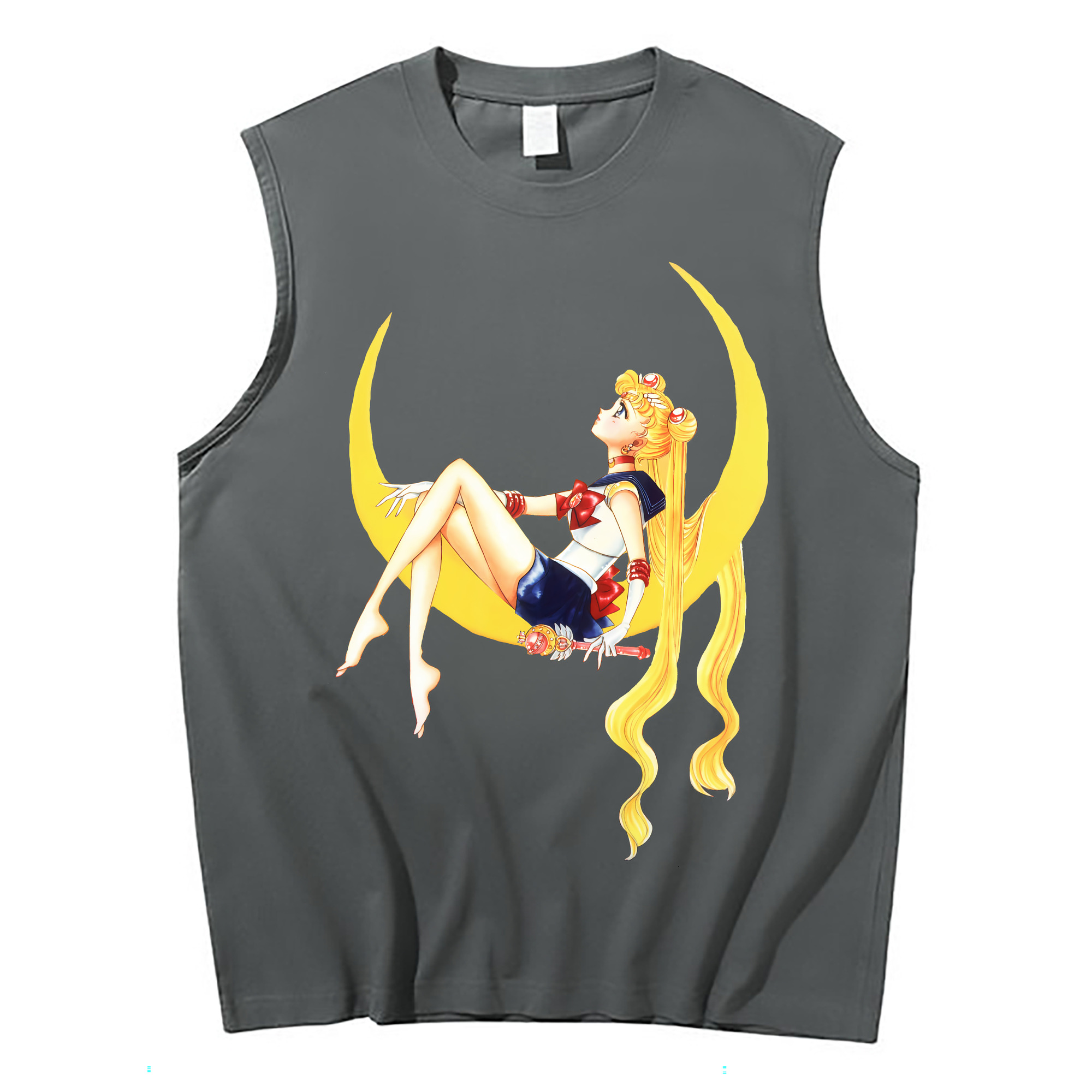 （画像用） 美少女戦士セーラームーン 月野 うさぎ つきの うさぎ Sailor Moon Tsukino Usagi コットン100％タンクトップ（フロントプリント）